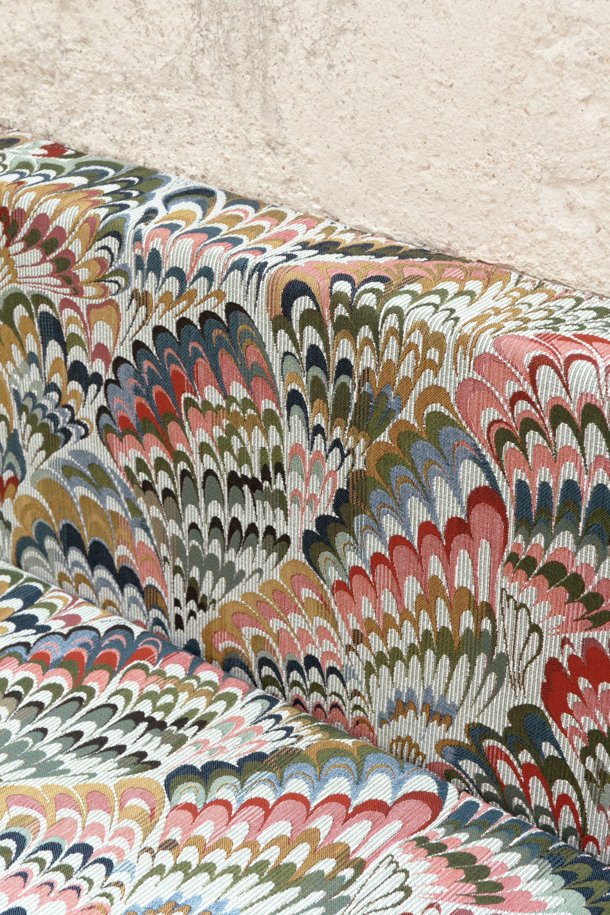 Banquette tissu Divin, col. Céladon